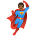 🦸🏾‍♂️ man superhero: medium-dark skin tone display on Google